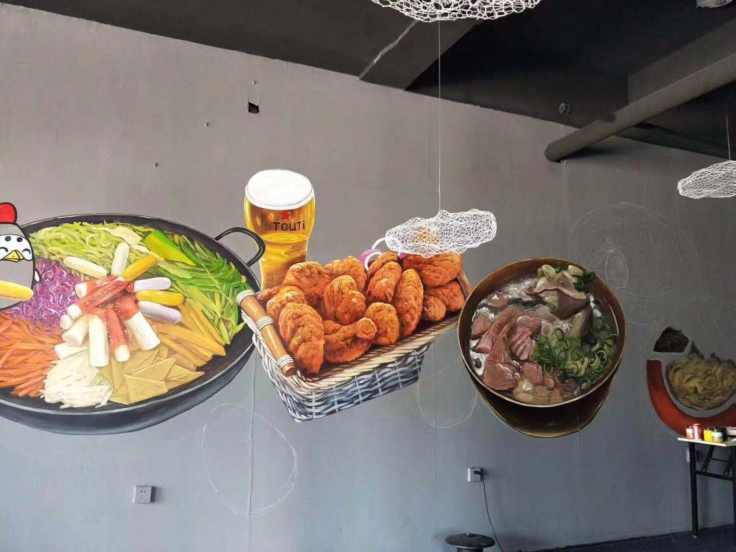 餐廳墻繪這樣設(shè)計(jì)超級(jí)好看