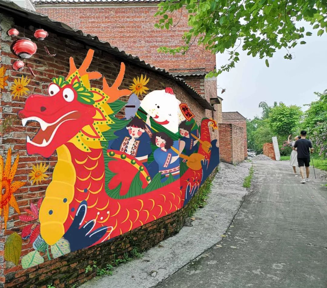 【廣州墻繪】佛山樂平驚現藝術墻，村民都說“靚” 