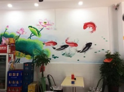 小鄉(xiāng)會(huì)餐廳彩繪