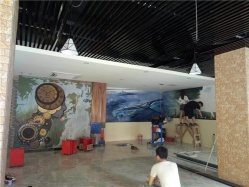 機(jī)械餐廳墻繪