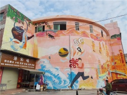 東莞大朗 聯通墻繪項目